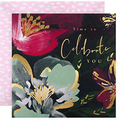Hallmark Carte d'anniversaire Motif floral classique Hallmark Carte d'anniversaire Motif floral classique