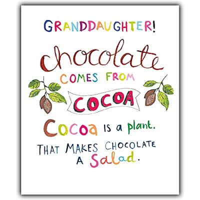 Emotional Rescue Carte d'anniversaire pour grand-mère, chocolat, salade en papier Emotional Rescue Carte d'anniversaire pour grand-mère, chocolat, salade en papier