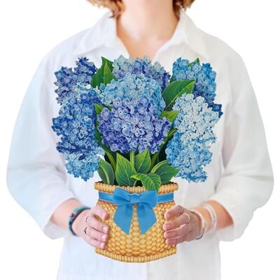 Freshcut Paper Cartes pop-up 3D Nantucket Hortensias 30,5 cm avec carte vierge et enveloppe Freshcut Paper Cartes pop-up 3D Nantucket Hortensias 30,5 cm avec carte vierge et enveloppe