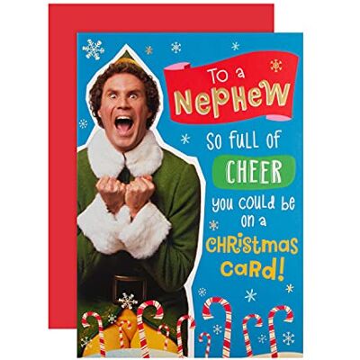 Hallmark 25564033 Carte de Noël pour neveu Motif lutin de Warner Bros Hallmark 25564033 Carte de Noël pour neveu Motif lutin de Warner Bros