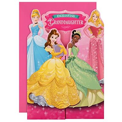 Hallmark Carte d'anniversaire pour petite-fille – Motif Disney Princess Gate Fold Hallmark Carte d'anniversaire pour petite-fille – Motif Disney Princess Gate Fold