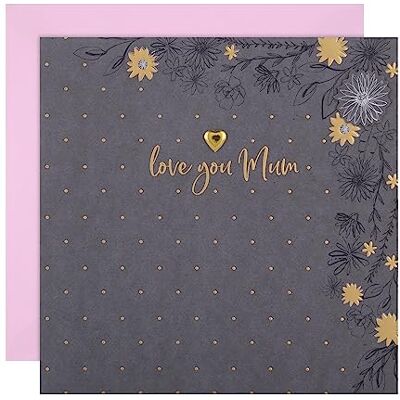 Hallmark Carte d'anniversaire pour maman – Design classique Love You Hallmark Carte d'anniversaire pour maman – Design classique Love You