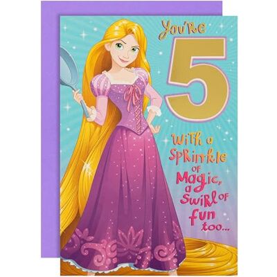 Hallmark Carte d'anniversaire 5 ans – Princesse Disney Raiponce Hallmark Carte d'anniversaire 5 ans – Princesse Disney Raiponce