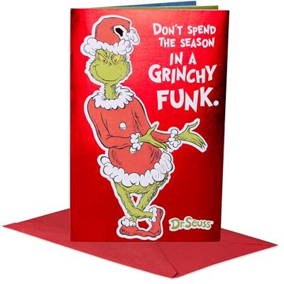 American Greetings Carte de Noël Grinch pour enfants (A Grinchy Funk) American Greetings Carte de Noël Grinch pour enfants (A Grinchy Funk)