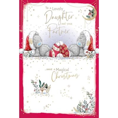 Me To You Tatty Teddy Carte de Noël Inscription To A Wonderful Daughter And Your Partner 15,2 x 22,9 cm – Collection officielle Me To You Tatty Teddy Carte de Noël Inscription To A Wonderful Daughter And Your Partner 15,2 x 22,9 cm – Collection officielle