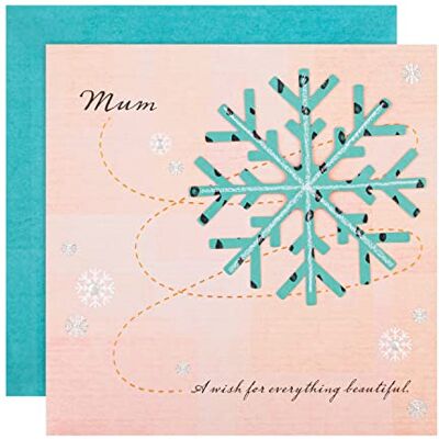 Hallmark Carte de Noël pour maman Motif flocon de neige Effet 3D contemporain Hallmark Carte de Noël pour maman Motif flocon de neige Effet 3D contemporain