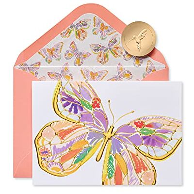 Papyrus Lot de 12 cartes vierges avec enveloppes, motif papillon Papyrus Lot de 12 cartes vierges avec enveloppes, motif papillon