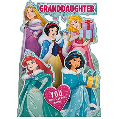 Hallmark Carte de Noël pop-up 3D pour petite-fille Motif princesse Disney Hallmark Carte de Noël pop-up 3D pour petite-fille Motif princesse Disney