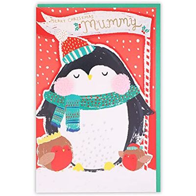 Clintons : Carte de Noël pour maman pingouin Clintons : Carte de Noël pour maman pingouin