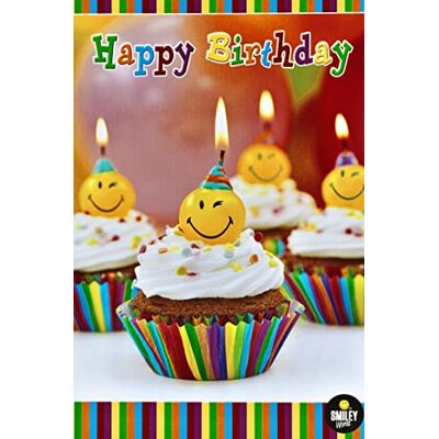 bsb Carte de félicitations d'anniversaire 11,5 x 17,0 cm Carte d'anniversaire amusante avec enveloppe Jolies cartes d'anniversaire pour hommes et femmes Carte de vœux avec motif smiley bsb Carte de félicitations d'anniversaire 11,5 x 17,0 cm Carte d'anniversaire amusante avec enveloppe Jolies cartes d'anniversaire pour hommes et femmes Carte de vœux avec motif smiley