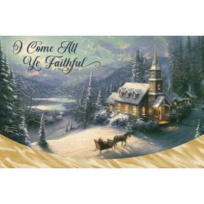 DaySpring Thomas Kinkade – Oh Come All Ye Faithful – 18 cartes de Noël avec enveloppes (U1008) DaySpring Thomas Kinkade – Oh Come All Ye Faithful – 18 cartes de Noël avec enveloppes (U1008)