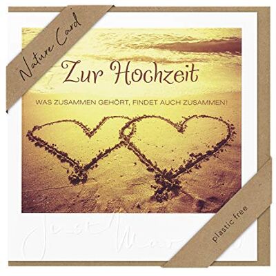 bsb Carte de mariage avec cœurs sur la plage Carte durable pour mariage avec enveloppe Carte de vœux de mariage Cadeau de mariage 15,5 x 15,5 cm bsb Carte de mariage avec cœurs sur la plage Carte durable pour mariage avec enveloppe Carte de vœux de mariage Cadeau de mariage 15,5 x 15,5 cm
