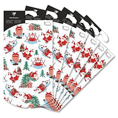 Clairefontaine 618011C Pochette cadeau pliable petit format 16x22cm Motifs : Père Noël Boite Pillow Emballage cadeau Clairefontaine 618011C Pochette cadeau pliable petit format 16x22cm Motifs : Père Noël Boite Pillow Emballage cadeau