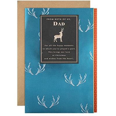 Hallmark Carte de Noël pour papa des deux – Design graphique effet 3D contemporain Hallmark Carte de Noël pour papa des deux – Design graphique effet 3D contemporain