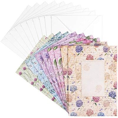 Ideen mit Herz Lot de 10 cartes de vœux avec enveloppes vierges multicolores neutres idéales pour les vœux d'anniversaire, les mariages, les UVM Din B6 (rêve de fleurs 1) Ideen mit Herz Lot de 10 cartes de vœux avec enveloppes vierges multicolores neutres idéales pour les vœux d'anniversaire, les mariages, les UVM Din B6 (rêve de fleurs 1)