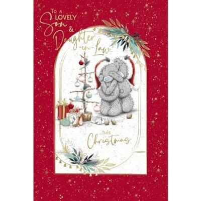 Me To You Tatty Teddy Carte de Noël Inscription To A Son & Daughter-In-Law 15,2 x 22,9 cm Collection officielle Me To You Tatty Teddy Carte de Noël Inscription To A Son & Daughter-In-Law 15,2 x 22,9 cm Collection officielle