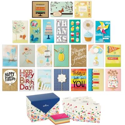 Hallmark Lot de 24 cartes de vœux assorties faites à la main pour toutes les occasions avec organiseur de cartes – Anniversaire, bébé, mariage, condoléances, Thinking of You, Thank You, vierges Hallmark Lot de 24 cartes de vœux assorties faites à la main pour toutes les occasions avec organiseur de cartes – Anniversaire, bébé, mariage, condoléances, Thinking of You, Thank You, vierges