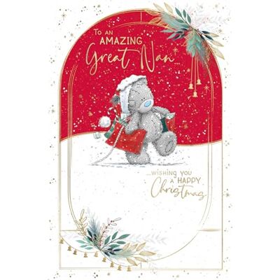 Me To You Tatty Teddy Carte de Noël Inscription To An Amazing Great Nan 12,7 x 20,3 cm Collection officielle Me To You Tatty Teddy Carte de Noël Inscription To An Amazing Great Nan 12,7 x 20,3 cm Collection officielle