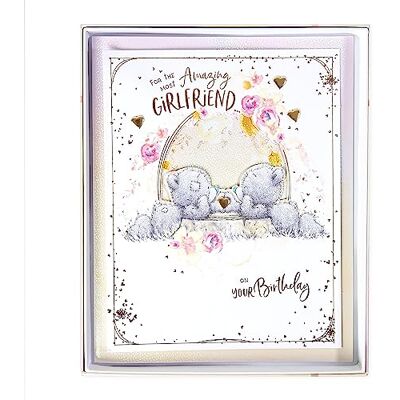 Me To You Bear Carte d'anniversaire Amazing Girlfriend dans une boîte Me To You Bear Carte d'anniversaire Amazing Girlfriend dans une boîte