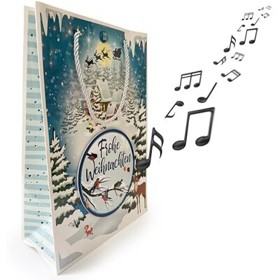 bentino Sac de Noël MUSIK « Leise rieselt der Schnee», lorsque vous ouvrez le sac cadeau, la chanson de Noël est jouée bentino Sac de Noël MUSIK « Leise rieselt der Schnee», lorsque vous ouvrez le sac cadeau, la chanson de Noël est jouée