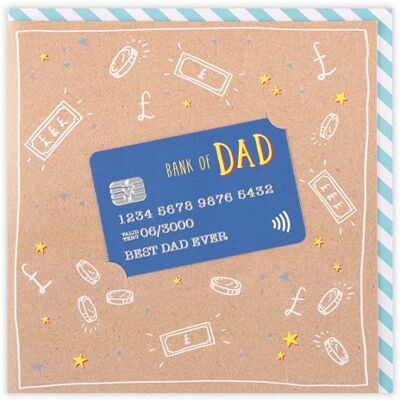 Clintons : Carte de fête des pères Banque du meilleur papa Carte de fête des pères pour papa Carte de fête des pères 159 x 159 cm Clintons : Carte de fête des pères Banque du meilleur papa Carte de fête des pères pour papa Carte de fête des pères 159 x 159 cm