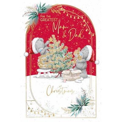Me To You Tatty Teddy Carte de Noël pour maman et papa 15,2 x 22,9 cm – Collection officielle Me To You Tatty Teddy Carte de Noël pour maman et papa 15,2 x 22,9 cm – Collection officielle