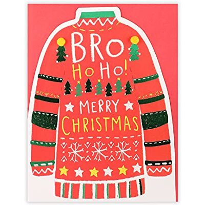 Clintons : Carte de Noël avec inscription « Brother Christmas Jumper Clintons : Carte de Noël avec inscription « Brother Christmas Jumper