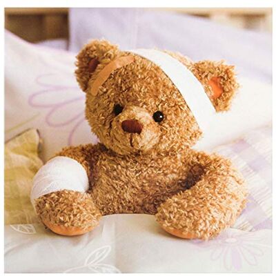 Hallmark The Studio Carte de vœux avec photo Motif ours en peluche Inscription Get Well, Thinking of You Hallmark The Studio Carte de vœux avec photo Motif ours en peluche Inscription Get Well, Thinking of You