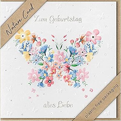 bsb Carte d'anniversaire Carte de la nature Cartes durables pour anniversaire Avec enveloppe Carte d'anniversaire pour femme et homme 15,5 x 15,5 cm bsb Carte d'anniversaire Carte de la nature Cartes durables pour anniversaire Avec enveloppe Carte d'anniversaire pour femme et homme 15,5 x 15,5 cm