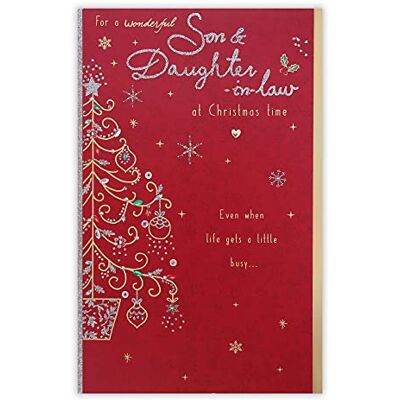 Clintons : Carte de Noël décorative pour belle-fille et fils Clintons : Carte de Noël décorative pour belle-fille et fils