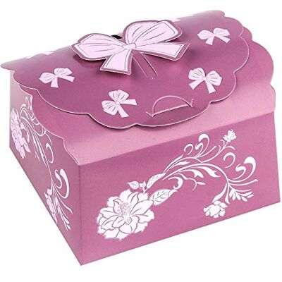 Ideen mit Herz Lot de 10 boîtes cadeaux en papier raffiné finition nacrée Idéal pour mariage, comme cadeau d'invité Différentes tailles de petit à grand (nœud – Aubergine/rose, 12 x 12 x 6 cm) Ideen mit Herz Lot de 10 boîtes cadeaux en papier raffiné finition nacrée Idéal pour mariage, comme cadeau d'invité Différentes tailles de petit à grand (nœud – Aubergine/rose, 12 x 12 x 6 cm)