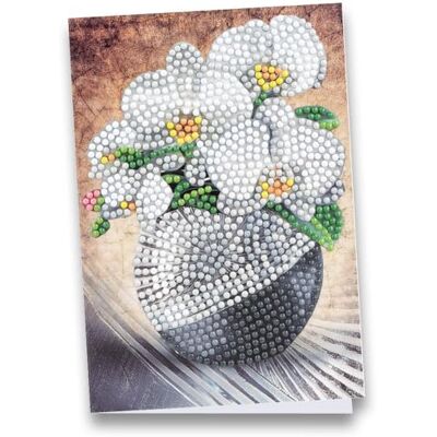 Ideen mit Herz Carte de voeux avec broderie diamant DIN B6 11,5 x 16,5 cm 370 g/m² avec enveloppe et outils, orchidées Ideen mit Herz Carte de voeux avec broderie diamant DIN B6 11,5 x 16,5 cm 370 g/m² avec enveloppe et outils, orchidées
