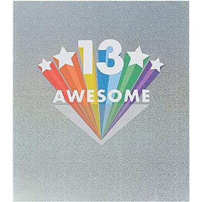 UK Greetings Carte d'anniversaire 13 ans pour lui/ami Cadeau d'anniversaire Lui, garçon, homme Motif feuille brillante Avec enveloppe 165 x 190 mm UK Greetings Carte d'anniversaire 13 ans pour lui/ami Cadeau d'anniversaire Lui, garçon, homme Motif feuille brillante Avec enveloppe 165 x 190 mm