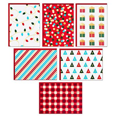 Hallmark Assortiment de cartes de Noël vierges (lumières et cadeaux de Noël, 24 cartes et enveloppes) Hallmark Assortiment de cartes de Noël vierges (lumières et cadeaux de Noël, 24 cartes et enveloppes)