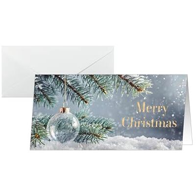Sigel DS637 Lot de 25 cartes de Noël avec enveloppes Vert/doré/blanc Format DIN long Sigel DS637 Lot de 25 cartes de Noël avec enveloppes Vert/doré/blanc Format DIN long