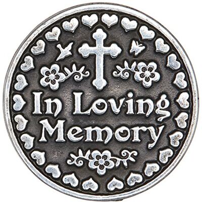 ART , Silver (Abbey & CA Gift) Loving Memory Jeton de poche 2,5 cm ART , Silver (Abbey & CA Gift) Loving Memory Jeton de poche 2,5 cm