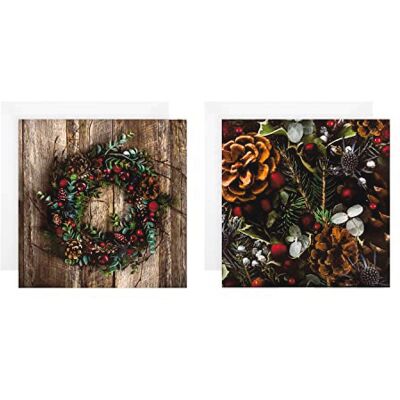 Hallmark Cartes de Noël caritatives – 10 cartes en 2 motifs photographiques festifs de feuillage Hallmark Cartes de Noël caritatives – 10 cartes en 2 motifs photographiques festifs de feuillage