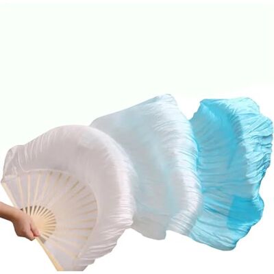 LYXYGMV 1 paire/1 paire d'éventails de voile de danse du ventre en soie véritable teintée à la main pour fête, spectacle sur scène (7, 1 paire Realsilk 150 cm) LYXYGMV 1 paire/1 paire d'éventails de voile de danse du ventre en soie véritable teintée à la main pour fête, spectacle sur scène (7, 1 paire Realsilk 150 cm)