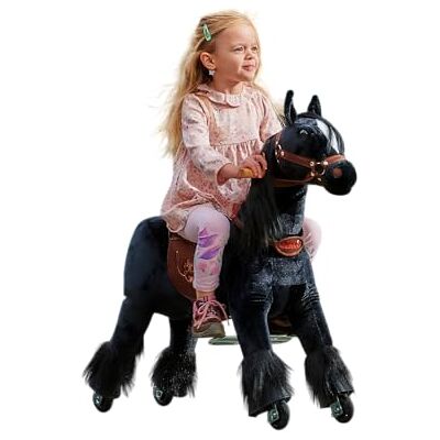 Ponnie Porteur Enfant Cheval à Roulette Ebony S (3-6 Ans) Cheval Mécanique en Peluche à Monter Porteur Enfant avec Selle Amovible, Licol avec Bride et Crinière et Queue à Coiffer Ponnie Porteur Enfant Cheval à Roulette Ebony S (3-6 Ans) Cheval Mécanique en Peluche à Monter Porteur Enfant avec Selle Amovible, Licol avec Bride et Crinière et Queue à Coiffer