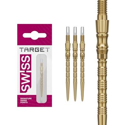 Target Darts Signature Swiss Point TRB 3 Pack Set of Tips 35MM – Goud Dartpunten vervangen, Swiss Point-technologie, professionele dartaccessoires Target Darts Signature Swiss Point TRB 3 Pack Set of Tips 35MM – Goud Dartpunten vervangen, Swiss Point-technologie, professionele dartaccessoires