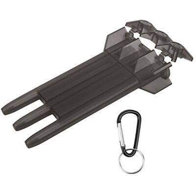 Dilwe Boîte de fléchettes en ABS + alliage d'aluminium Boîte de fléchettes portable avec 3 manches et boucle de suspension (noir) Dilwe Boîte de fléchettes en ABS + alliage d'aluminium Boîte de fléchettes portable avec 3 manches et boucle de suspension (noir)