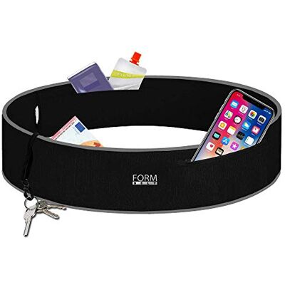 Formbelt Plus ceinture de course avec fermeture éclair universelle pour tous les téléphones portables, noir avec fermeture éclair, M, Sac de course avec fermeture éclair Formbelt Plus ceinture de course avec fermeture éclair universelle pour tous les téléphones portables, noir avec fermeture éclair, M, Sac de course avec fermeture éclair