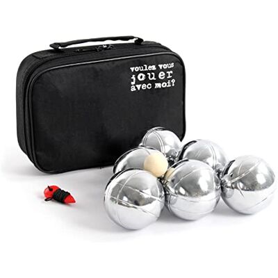 Toboli Set Pétanque 6 Boules en métal avec Cochonnet But Housse Nylon Mètre de pétanque Sport Losirs Toboli Set Pétanque 6 Boules en métal avec Cochonnet But Housse Nylon Mètre de pétanque Sport Losirs