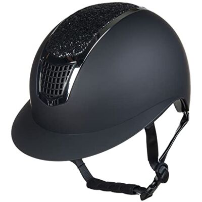 HKM Unisexe Adulte Glamour Shield Casques d'équitation, 9171 Noir/Argent, 59-61 cm HKM Unisexe Adulte Glamour Shield Casques d'équitation, 9171 Noir/Argent, 59-61 cm