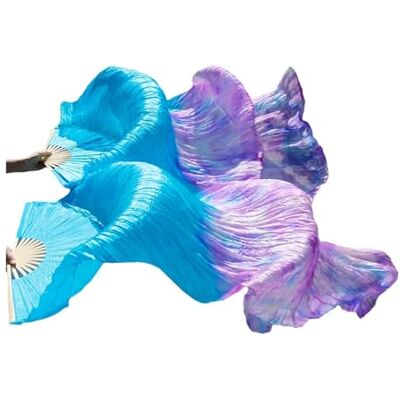 LYXYGMV 1 Paire d'éventails de Danse du Ventre en Soie véritable, Taille Classique, côtes Bambou, Accessoires Spectacle personnalisés pour Spectacles(65,150x90cm) LYXYGMV 1 Paire d'éventails de Danse du Ventre en Soie véritable, Taille Classique, côtes Bambou, Accessoires Spectacle personnalisés pour Spectacles(65,150x90cm)