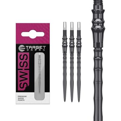 Target Darts Target Japan Premium Swiss Steel Darts Points, 3 Pack Set of Tips 40MM – Zwart Dartpunten vervangen, reservepunten, professionele dartaccessoires Target Darts Target Japan Premium Swiss Steel Darts Points, 3 Pack Set of Tips 40MM – Zwart Dartpunten vervangen, reservepunten, professionele dartaccessoires