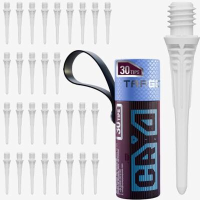 Target Darts Cryo Soft Tip Point Multipack Set of 30 Tips, White Pack of Tips, Professional Dart Accessories, Plastic Spare Replacement Points, 2BA Thread Target Darts Cryo Soft Tip Point Multipack Set of 30 Tips, White Pack of Tips, Professional Dart Accessories, Plastic Spare Replacement Points, 2BA Thread