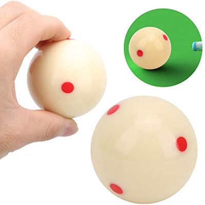 Zunate Boule de Billard, Balle de Billard en résine de 57,2 mm de Pratique de Snooker avec des Points Rouges/Bleus pour l'entraînement et Les Jeux de Snooker(Red Dot) Zunate Boule de Billard, Balle de Billard en résine de 57,2 mm de Pratique de Snooker avec des Points Rouges/Bleus pour l'entraînement et Les Jeux de Snooker(Red Dot)