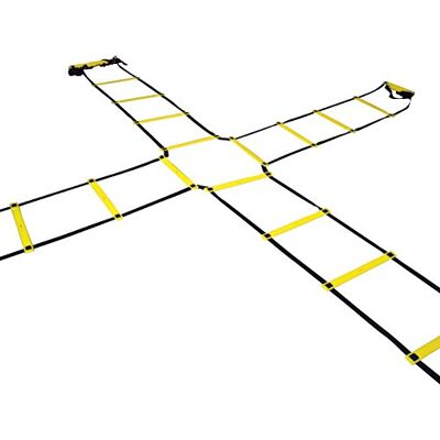 Sportacular Gear Échelle de coordination cross (4 voies) 4 x 2 m avec sac I Échelle d'entraînement pour entraînement de coordination, entraînement d'agilité, football, basketball, fitness Sportacular Gear Échelle de coordination cross (4 voies) 4 x 2 m avec sac I Échelle d'entraînement pour entraînement de coordination, entraînement d'agilité, football, basketball, fitness