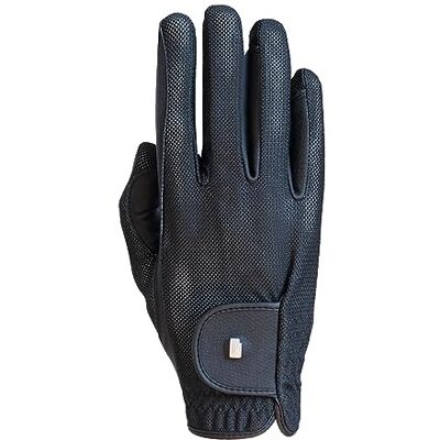 Roeckl Sports ROECK-Grip Lite Gants d'équitation d'été pour tournoi Noir 7 Roeckl Sports ROECK-Grip Lite Gants d'équitation d'été pour tournoi Noir 7